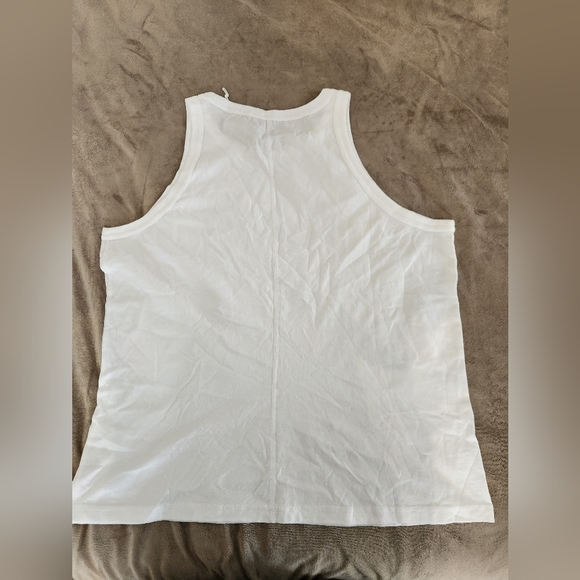 Everlane "The Organic Cotton Cutaway Tank" White Size:XXL - Picture 8 of 8
